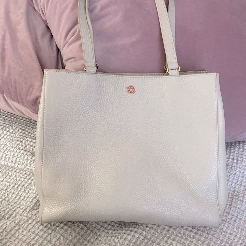 Medium Dagne Dover Allyn Tote Bone Color